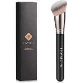 TEOYALL - Angled Contour and Foundation Brush, Synthetic Kabuki Brush for Correcting, Blending, Setting and Matting Liquid, C