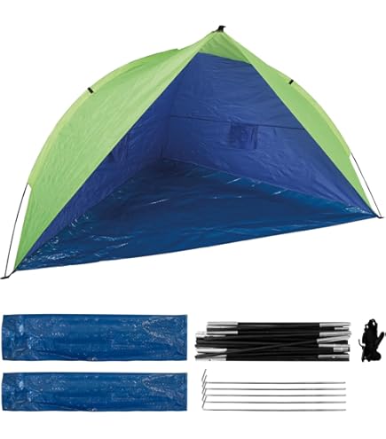 Tenda Da Sole Portatile HJYDGJ - Pop-Up Automatica, Leggera, Per Spiaggia, Picnic E Campeggio, Blu