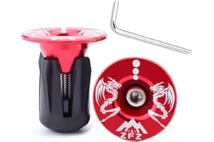 MUQZI Bicycle Handlebar Bar End Plugs Caps - Aluminum Handle Bar Ends Caps, Suitable for Most Bicycles Road Bike Mountain Bike BMX MTB Fixie(One Pair)