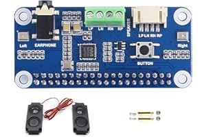 Coolwell WM8960 Audio Module Hi-Fi Sound Card HAT for Raspberry Pi 4B+ 4B 3B+ 3B 2B+ Zero W WH 2W Stereo CODEC Play/Record