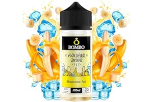VAPE PIPER E-liquid BANANA ICE Bombo 100ml Serie Wailani Juice - 70% VG / 30% PG - Auténtico sabor a batido de banana con hielo - Para cigarrillos electrónicos Vaper Pod Mod