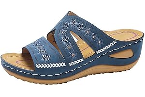 HAOLEI Womens Orthopedic Sandals Sale Clearance Open Toe Leather Sandals, Orthopedic Bunion Corrector Sandal Slippers for Summer Outdoor Hiking Walking Beach & Pool Shoes UK Size 3-9