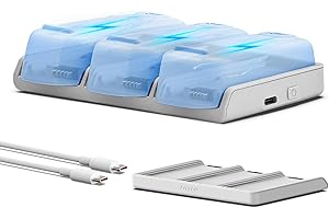 LKTOP Ersatz DJI Neo Zwei-Wege-Ladehub 65W Superschnelles Batterieladegerät USB-C Parallelstromadapter für DJI Neo Drohnenzubehör, Speicher-/Ausgangsmodus (Laden Sie 3 Akkus gleichzeitig:45min)