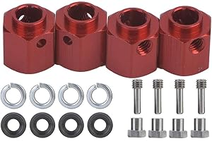 DILWE RC Auto Hubs Adapter, 4 Stück Metall erweitern Hubs Adapter Radnaben Adapter für 1/10 RC Modellauto( 12 mm )