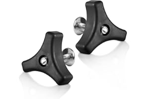 TENG HONG HUI 2PCS Universal Plastic Lawnmower Wing Nut and Triple Angle Mower Handle Bolts, Lawn Mower Parts & Accessories for Most Lawnmower Handle Parts Machine Power Equipment Part Garden Tools (2PCS)