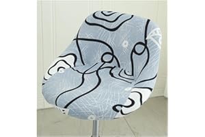 HHONGWYT Fundas para Taburetes de Bar Fundas para Sillas con Respaldo Bajo Fundas para Taburetes Elástico Giratorias Fundas para Taburetes de Cocina,A14,2PCS