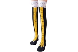 LILIKAI Chicken Leg Socks Erwachsene Witzige Socken Fun Hühner Legs Sock Kostüm Damen Hühnersocken Geschenke Vogel Paw Hühnerbein Overknee Stocking Witzig Personalisierte Wärmer Strümpfe Komische Stockings