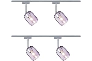 ‎MILI-LEUCHTEN 4er Set Paulmann URail Spot Schienensytem Stangensystem 230V Chrom matt inkl. LED Leuchtmittel (95340.04)
