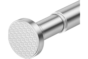 QINGYUN Shower Curtain Rail Extendable Curtain Poles 105-185cm Shower Curtain Pole No Drilling Tension Rods for Curtains Telescopic Curtain Pole Extendable Curtain Rod for Windows,Bathroom,Wardrobe,Door