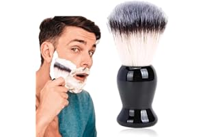 MKEAWWU Brosse De Rasage En Poils De Blaireau Marron Pour Homme - Pour Le Nettoyage Du Visage Et De La Barbe - Brosse De Rasoir - Cadeau Idéal Pour Les Hommes, Accessoires, Brosses À Raser