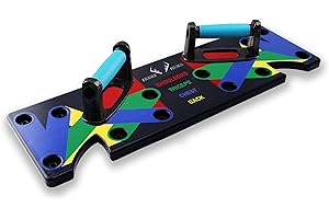 Fraser Fitness Push Up Board 9 in 1 Multifunction Muscleboard - Colour Coded Push-up Rack for Home Workouts