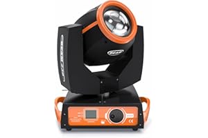 WZYBUTA Moving Head LED 230W Disco Licht RGBW Discolicht Partylicht DMX512 Stroboskoplicht 16CH Bühnenlichter für Bar Club Konzert Geburtstag Theater Hochzeit Lichtshow (Orange)