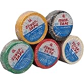 5 Adet Elektrik Bandı, Pvc İzole Bant, 0.13x18mm, 10 Metre (Renkli), 600 V, 80 Derece,