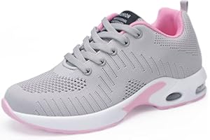 DANNTO Damen Laufschuhe Air Atmungsaktiv Turnschuhe Schnürer Leichte Stoßfest Mode Sportschuhe Outdoor Athletisch Sneaker für Gym Walking Jogging Laufen Basketball Frühling Sommer