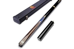 O'MIN OMIN Handcraft 3/4 Jointed Snooker Cue 9.5mm Tip with Extension Packed in Snooker Cue Case Set
