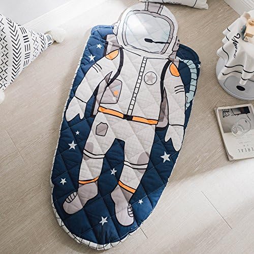 PISSCO Kids 100% Cotton Astronaut Throw Blanket, Soft and Warm Sleeping bag for Toddler Boys and Girls, 59”x27”