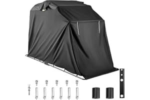 ‎VEVO VEVO 270 x 105 x 155 cm Motorradgarage , Schutzplane XL Farbe Schwarz NEU 600D Oxford Stoff Motorradabdeckung, Abdeckhaube Indoor Motorradplane Tragetasche Wasserdichten