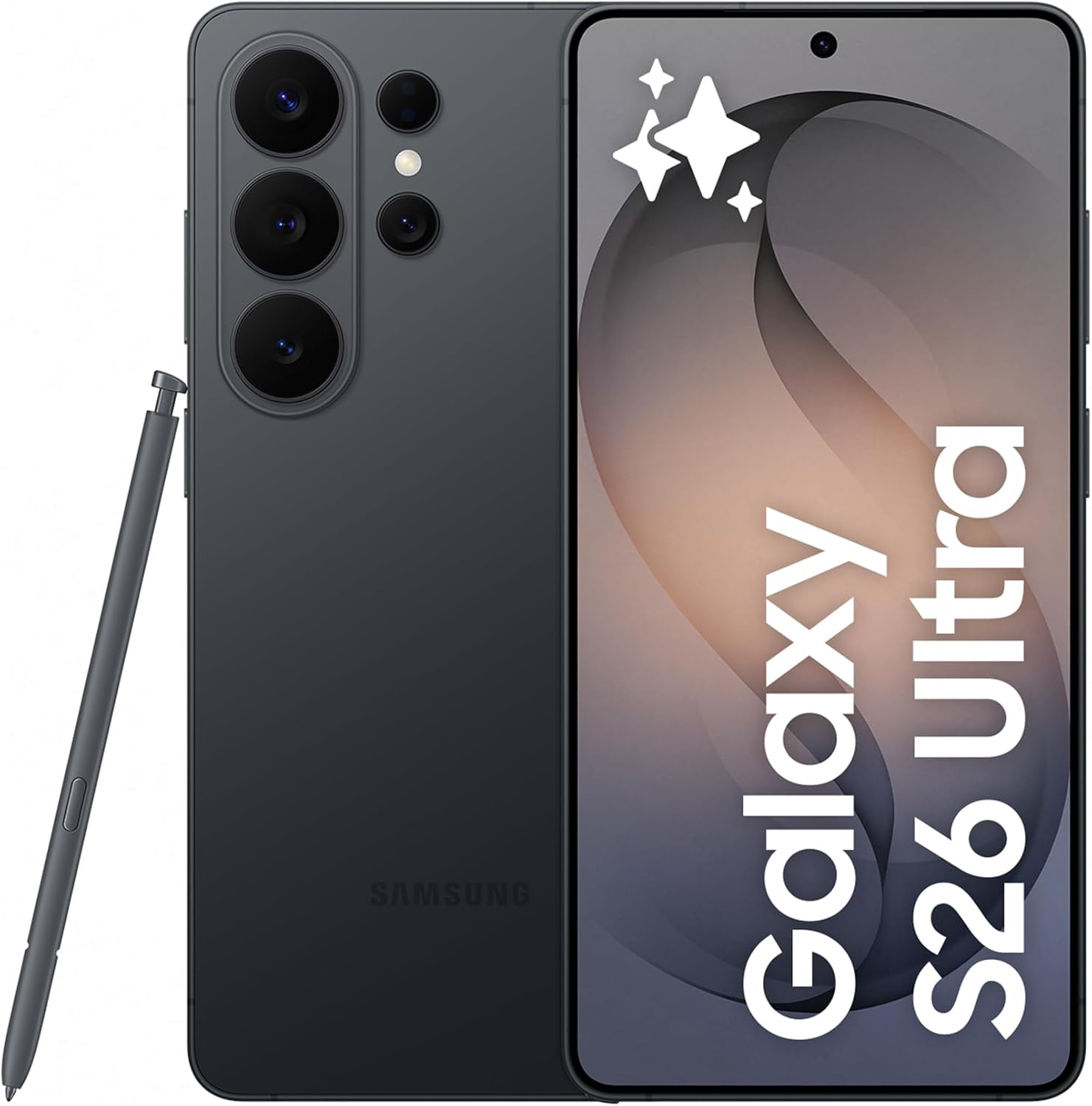 Samsung Galaxy S26 Ultra, 512GB, Smartphone con Galaxy AI, Cámara 200MP, 12GB RAM, Batería 5000mAh, Garantía del Fabricante 3 Años+1 Año Extra, Color Negro (Versión Española)