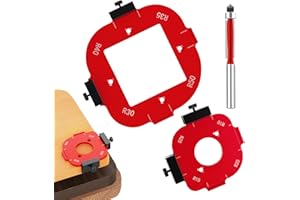 WLERTCOP 2 Stück Router Jig Radius Schablonen für Oberfräse, Frässchablonen für Oberfräse, 4 in1 Schablone für Oberfräse, für Holzbearbeitung R10 R15 R20 R25 R30 R35 R40 R50 Radius Routing Vorlagen