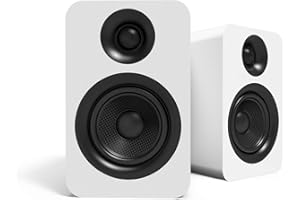 Kanto YU -Altoparlanti passivi da scaffale da 10,2 cm, con tweeter a cupola in seta da 2,5 cm, amplificatore esterno richiesto, coppia, bianco opaco