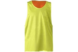 Visiodirect Chasuble alvéolée réversible,Taille XXlarge,Coloris Jaune/Orange, en Polyester