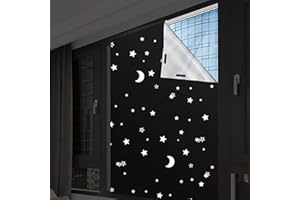 OLSON DEEPAK Portable Blackout Curtain, Temporary Window Blind with Velcro, 200 x 145 cm, Customisable Size, Indoor and Outdoor Use