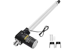 Happybuy Hub Linearantrieb mit 40cm Länge Linearaktuator 12 V DC für Gerade, Elektrozylinder, Spindelantrieb, Hubzylinder, Elektrisch Motor Halterung, Linear Actuator