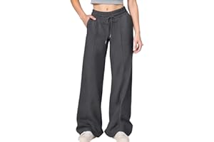 BFYSFBAIG Baggy Sweatpants for Girls Teens, Oversized Wide Leg Trousers, Loose Fit Joggers with Pockets Elastic High Waist Drawstring Athletic Track Bottoms 4-14 Years