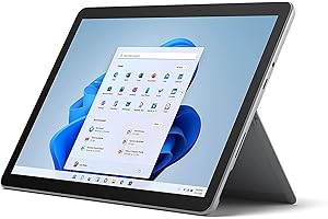 Microsoft Surface Go 3 Ordinateur Portable (Windows 11, écran 10.5'', 8Go RAM, 128Go SSD, Intel Core i3, Wifi, Platine), le 2-en-1 PC/Tablette compact & polyvalent