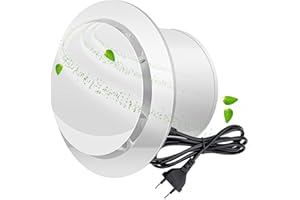 Bqweun Cichy wentylator wyciągowy 80 W, okrągły rurociąg 50 Hz, wentylator łazienkowy 100 mm, 540 m³/h, silny przepływ powietrza, wentylator ścienny, wentylator łazienkowy z klapą uchylną