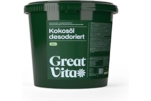 GREAT VITA GreatVita Bio Kokosöl, Geschmacksneutral (desodoriert), 1er Pack (1 x 5000 ml)