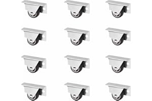 SOTECH Lot de 12 Roulettes pour caisson TRIER (Ø 30 mm, pour montage latéral, gris foncé) Roulette de meuble de transport Idéale pour les caissons de lit et les tiroirs au sol