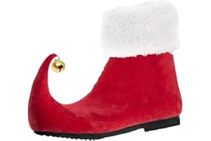 Baoblaze Elfenschuhe, entzückende Stiefeletten, rote Weihnachtselfenschuhe zum festlichen Anziehen, 45