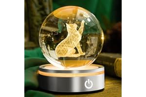 IFOLAINA 3D Cat Crystal Ball Cat Lover Gifts for Women Cat Figurines with Butterfly Decor Cat Collectibles Snow Globes Gift for Her Girl Kids Women