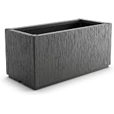 Spike Large Outdoor Planters, Large Folding Outdoor Planters with Integrated Drainage and Click-Mount without Tools, Decorati