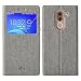 Produktbild Honor 6X Hülle, Feitenn dünne Premium PU Leder Flip Handy Schutzhülle mit dem Ansichtsfenster | TPU-Stoßstange, Magnetverschluss und Standfunktion Brieftasche Etui (Grau)