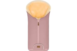 Fillikid Baby Fußsack Pamir & Windel Blaubär | Winterfußsack für Kinder | Lammfellfußsack für Babyschale, Kinderwagen & Buggy | warmer Fußsack mit echtem Lammfell | ab Geburt