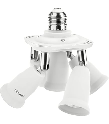 2 Stück E27 Lampenfassung Splitter - 5-Kopf Konverter Für DIY Beleuchtung 220-250V