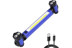 ‎CT CAPETRONIX Arbeitsleuchte, 2500lm Helle LED Motorraumleuchte, 5200 mAh Wiederaufladbare Magnetische Motorhaubenleuchte mit Haken, Kabelloses Tragbares Arbeitsstrahler für Motorhaube/Garage/Werkstatt