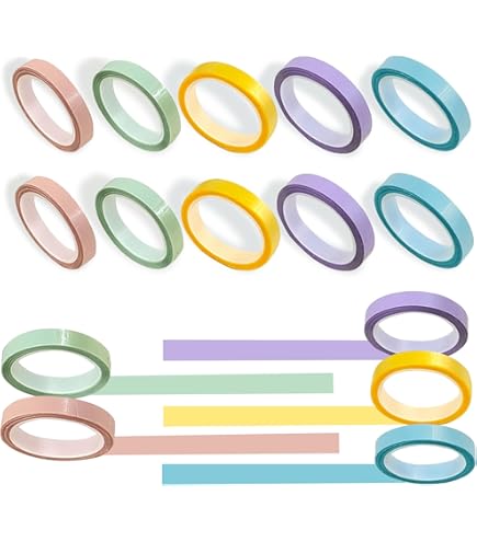 Koogel Neon plakband, 12 stuks, 6 kleuren, fluorescerende tape, UV
