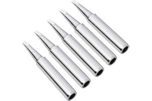 KA WAH CORE Punte Tipo 900M, 5 Pezzi Punta per Saldatore, Punte per Saldatura Set in Lega Nichelata Saldatore per Stazione di Saldatura (900M-T-2.4D)