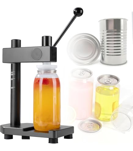 Presse à Main Scelleuse Pour Bocaux Et Canettes - Machine D'étanchéité Manuelle Pour Jus, Soda, Café - Hauteur Réglable 250-700 Ml