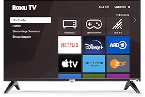RCA Smart TV 32 Zoll Fernseher Roku TV(60cm) HD Ready Triple Tuner Dolby Audio HDMI USB WiFi Apple TV+ Netflix YouTube usw (2
