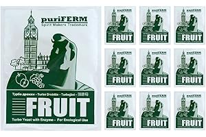 Puriferm HUGBERT Weinhefe Turbohefe 10er Pack - Trockenhefe - Reinzuchthefe Gärzeit 4-6 Tage - Turbo Hefe Optimale Temperatur 25 °C