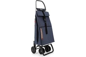 Carro Rolser Big Tweed 4 Ruedas 2 Giratorias Plegable - Marino