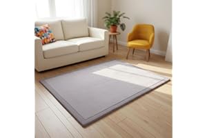 ‎BJÖRN&SCHILLER Björn & Schiller Teppich, 150 x 200 cm groß und 2 cm dick, für das Wohnzimmer und Schlafzimmer, und als rutschfester Bettvorleger, weiche Samtmatte, grau