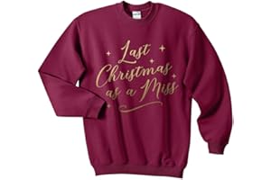 SANFRAN CLOTHING Sanfran - Last Christmas As A Miss Top Xmas Funny Wedding Mrs Bride Jumper Sweater