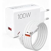 100W Charger for Note 15 Pro+ 5G Poco X8 Pro MAX F8 Ultra M8 Pro | Fast Charging Charger Adapter and 2 Meter Type C Cable 6A