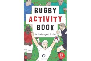 Rugby Activity Book For Kids Aged 6-14: Rugby Union Themed Wordsearches, Mazes, Dot to dot, Colouring in, Trivia
