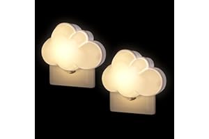 Wetry Veilleuse Enfant Bébé sur Prise LED Lampe de Nuit Nuage Automatique pour Chambre de Nouveau né, Escaliers, Couloir, Cuisine